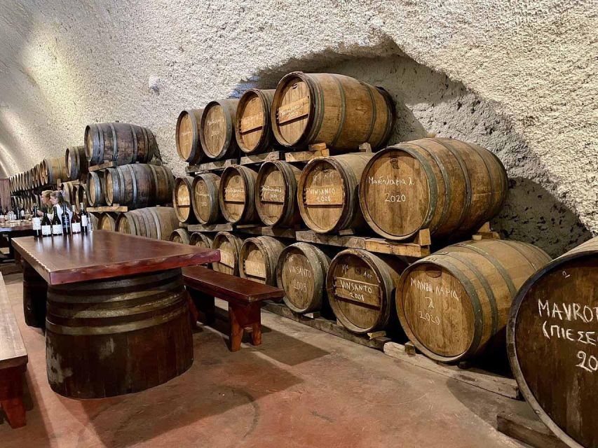 Santorini: Wine Tasting Tour with Snacks - Getting From Winery to Winery in a Comfortable Mercedes Van