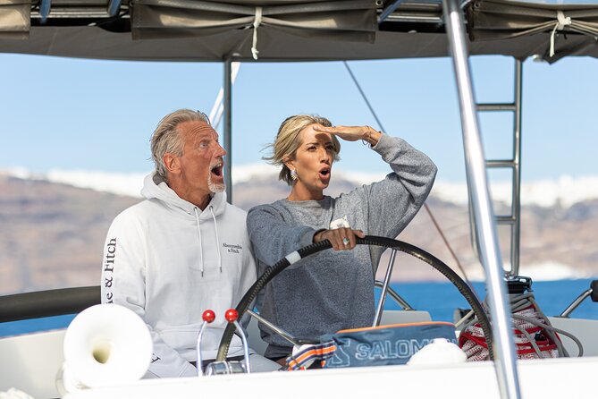 Semi Private Santorini Catamaran Tour - Red Beach stop: a second color hit, with sailing time in between
