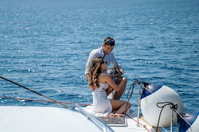 Semi Private Santorini Catamaran Tour - Food, drinks, and onboard comfort that actually matters