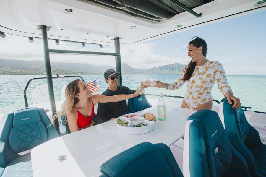 The Fastest All Inclusive Private Motor Yacht in Santorini - White Beach and Mesa Pigadia: two kinds of beach, one caldera ride