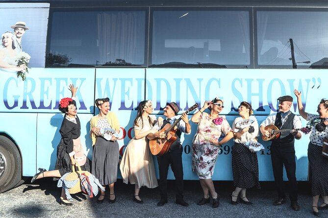 The Greek Wedding Show - Santorini - A 1940s-style Greek wedding party in Fira, with live music and real crowd energy