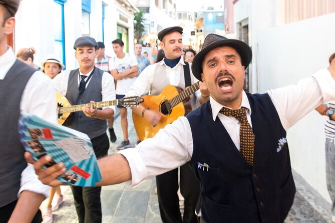 The Greek Wedding Show - Santorini - Getting to The White Door Theatro and finding your reserved mezzanine seat